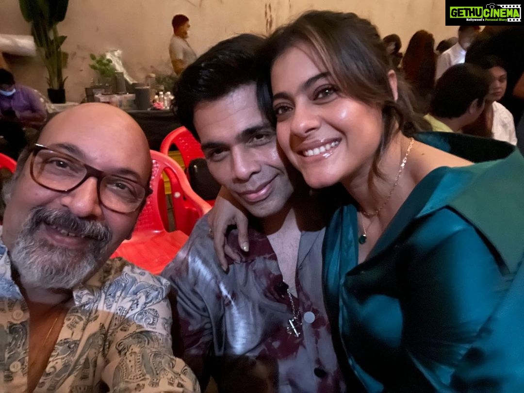 Kajol Instagram - Happy birthday @karanjohar ♥️ No one will ever be as entertained by us as us! Have a blisteringly fabulous birthday and year ahead! Thank you @mickeycontractor for this awesome picture. #WeatherAppropriate