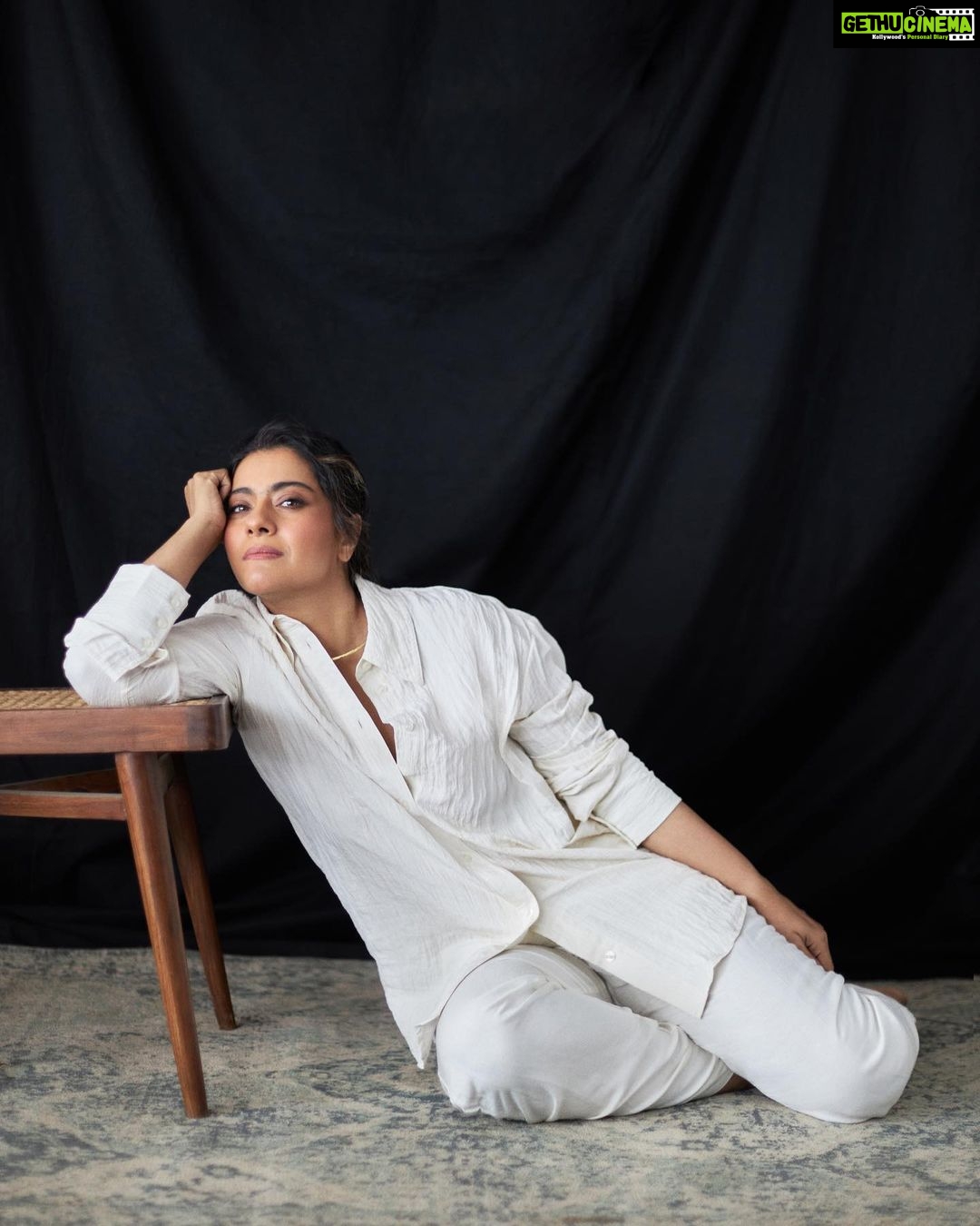 Kajol Instagram - Wear White Rules- - Do not eat anything. - Do not drink anything besides a sip or two of just plain water. - Do not go into a crowd of people who may be eating or drinking something.. π€ - In other words wear it at home for 20 mins click a picture and CHANGE! π