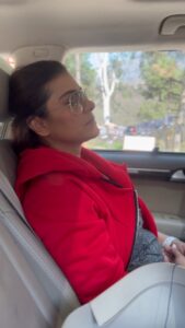 Kajol Instagram - ⚠️ CAUTION ⚠️ 
Please do NOT try this without supervision.. 
It takes years of experience to sleep comfortably on long drives without banging ur head at least 25 times on something or the other. 
It is an art! 😝
#IAmSerious #JustTryItAndSee