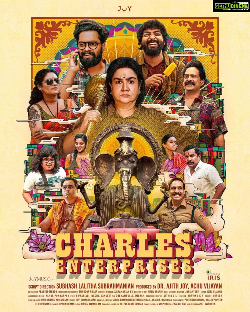 Kalaiyarasan Instagram - Presenting the first look poster of my first Malayalam debut movie Charles Enterprises ✨ coming soon in cinemas near you 🥳 @balu__varghese @kalaiyarasananbu @urvashi_actress @guru_somasundaram @abhija.actress @manikanda_rajan_ @sujithshankers @bhanu___priya @__mridooo___ @vasisht_vasu @sudheer_paravoor @drjoyajith @subhashlalithasubrahmanian @achuvijayan @swaroopphilip @linu.antony.75 @manujagadh @murukandownthehill @pradeep.menon.5458 @joymovieproductions @joymusicproductions @studioirisglobal #charlesenterprisesmovie #baluvarghese #kalaiyarasananbu #urvashi #gurusomasundaram #joymovieproductions #Production-2 #firstlook #comingsoon2022