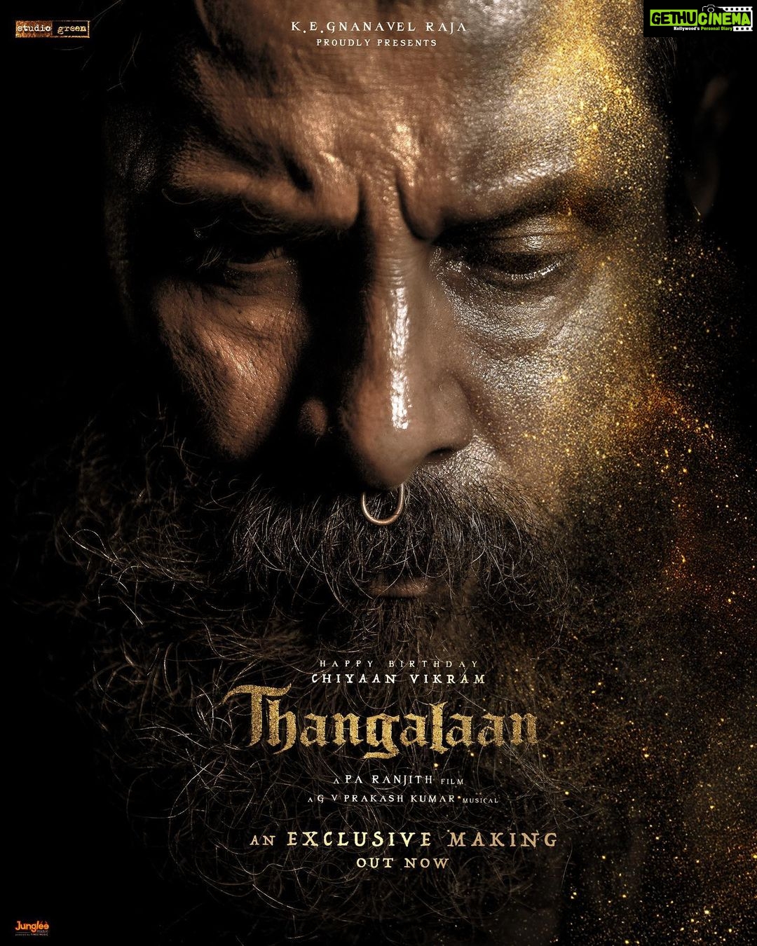 Kalaiyarasan Instagram - The world of #Thangalaan belongs to the powerful and the strong-willed🔥 Here's the Grand Making visual as a tribute to #Chiyaan. Presenting you a slice of flesh from Thangalaan✨ Link in Story and Bio #HBDChiyaanVikram #ThangalaanMaking @the_real_chiyaan @ranjithpa @kegnanavelraja @studiogreen_official @neelam_productions @uvcreationsofficial #Vamsi @uppalapatipramod @par_vathy @malavikamohanan_ #Pasupathy @danielcaltagironeofficial @harikrishnananbudurai @actormuthukumar @preethy_karan @gvprakash @tapraba @kishorkumardop @selva_rk @ssmoorthybfa @ekambaramaegan @anitha.ranjith @anthoruban @hybrid360studio @rsrajaraj @stunner_sam @kabilanchelliah #Baldev @nehagnanavelraja @dhananjayang2 #SivaKumar #Sanjay @rustictales @netflix_in @jungleeemusic @proyuvraaj @pro_guna @surya_narayanan0511 @chiyaanvikramfans @gskmedia_pr @vvipink @1hmediaconsultants @gobeatroute @digitallynow