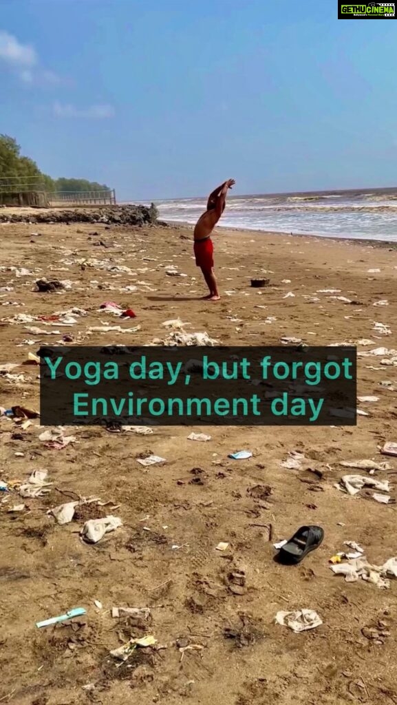 Karanvir Bohra Instagram - This is the state of our beaches in #umbergaon And not only #umbergaon it’s the same state in #mumbai also… We just take up these causes when s special day is assigned, like “this day-that day” How we work hard to make money for a good life we need to start keeping mother nature clean for living a “better” life. Happy #internationalyogaday 🤷🏼‍♂️