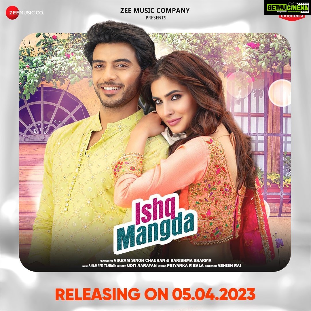 Karishma Sharma Instagram - Featuring #VikramSinghChauhan & #KarishmaSharma, #IshqMangda will make you go “AWW” & “WOW” all at once 😍 SONG IS RELEASING ON 05.04.2023! #ZeeMusicOriginals @vikramsingh_chauhan @karishmasharma22 @shamir.tandon @uditnarayanmusic @priyanka_r_bala @ashishrai666 @anuragbedii @zeemusiccompany @saibabastudios