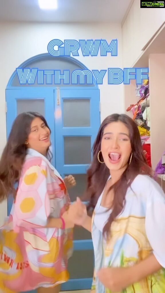 Karishma Sharma Instagram - They say that good things come in pairs, and that’s certainly true when it comes to getting ready with your best friend. There’s just something about having someone by your side as you do your hair and makeup that makes the whole experience so much more enjoyable! In this reel, we’re bringing you along for the ride! Shirt by @resideinbeing Hoops by @so_fetch_love