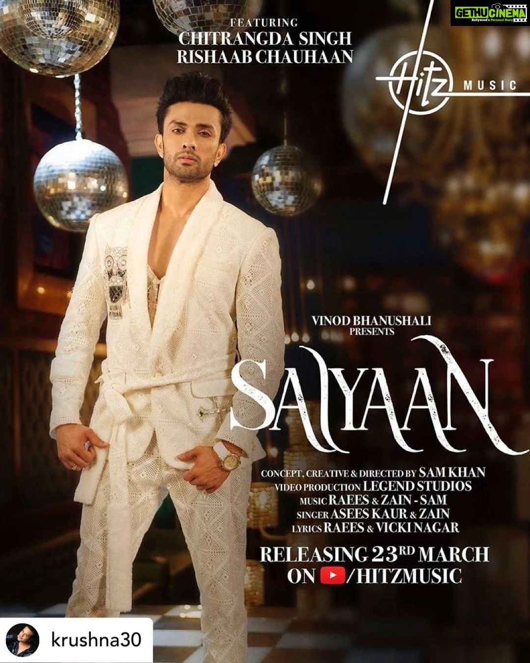 Kashmera Shah Instagram - So proud of you @rishaabchauhaan Congratulations to the entire team. Can’t wait for this song to release @aseeskaurmusic @vinod.bhanushali @dezainkhan samkhanartist_ @theraeesmusic #VickiNagar @legendstudios1 @i.samkhan #rishaabchauhaan