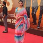 Kavita Kaushik Instagram - Beautiful & Elegant Actress @ikavitakaushik Looks Stunning as she poses in Colourful Saree at #carryonjatta3 Grand Trailer Launch. Have you seen Trailer yet? #kavitakoushik #carryonjatta3 #gippygrewal #sonambajwa #amirkhan