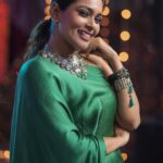 Keerthi shanthanu Instagram – Indo-western 🌿
For #Superjodi on @zeetamizh every sunday at 6.30pm 
Outfit : @_.rubeenavogueofficial._ @rubyafroz80 
Neckpiece : @mspinkpantherjewel 
clicked by @storiesbysidhu