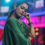 Keerthi shanthanu Instagram – Indo-western 🌿
For #Superjodi on @zeetamizh every sunday at 6.30pm 
Outfit : @_.rubeenavogueofficial._ @rubyafroz80 
Neckpiece : @mspinkpantherjewel 
clicked by @storiesbysidhu