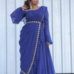 Keerthi shanthanu Instagram – 🧿
Draped saree : @_.rubeenavogueofficial._ @rubyafroz80 
Earrings : @mspinkpantherjewel 
📸 : @storiesbysidhu

@zeetamizh #superjodi #realityshow
