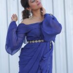 Keerthi shanthanu Instagram – 🧿
Draped saree : @_.rubeenavogueofficial._ @rubyafroz80 
Earrings : @mspinkpantherjewel 
📸 : @storiesbysidhu

@zeetamizh #superjodi #realityshow