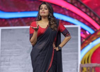 Keerthi shanthanu Instagram - Every saree has a story 🥰 So in this story i’m a teacher 😋 Watch #Superjodi on @zeetamizh at 6.30 pm Thank you @mathugai_handlooms for the saree 🖤 📸 @storiesbysidhu