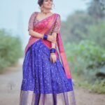 Keerthi shanthanu Instagram - Break the trends, put on traditional 🌸 For a pongal special show on @zeetamizh ✨ Half saree by @studio149 💜🌸 Jewellery by @jcsjewelcreations ✨ Photography by @rootzstudios ✨ Hairdo by @puii_c_ammy ✨ #traditional #halfsaree