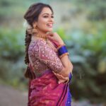 Keerthi shanthanu Instagram - Break the trends, put on traditional 🌸 For a pongal special show on @zeetamizh ✨ Half saree by @studio149 💜🌸 Jewellery by @jcsjewelcreations ✨ Photography by @rootzstudios ✨ Hairdo by @puii_c_ammy ✨ #traditional #halfsaree