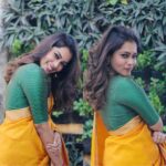 Keerthi shanthanu Instagram - 🌻 #simple #me #in #saree #smile