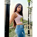 Khushi Dubey Instagram - Lemme be your gush of thrill eh!?❤️‍🔥 . . . #khushidubey #khushians #perfectlighting #fashion #beauty #potrait #love #cute #denim #naturelover #pink #babypink #style #daylight #eveningvibes