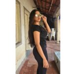 Khushi Dubey Instagram - Wings unfolded...🖤 . . . #khushidubey #khushians #love #strong #positivevibes #black #favorite #glares #shades #ootd #confidence #daylight #onsets #chikki #Aashiqana Elora Studios