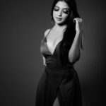 Khushi Dubey Instagram - Do it for you...not for them🖤 . . . #khushidubey #khushians #khushi #blackandwhite #photooftheday #photoshoot #photography #grey #hues #colors #perfect #lighting #love #beauty #gown #potrait #best