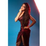Khushi Dubey Instagram - A beautiful distraction... . Clicked by @vishwasgonsalves Mua @makeupbyrimanandi Assisted by @lekhamarathe . . . #khushidubey #khushians #love #insta #khushi #photoshoot #photography #love #red #smoky #look #glam #dress #sequin #bodycon #shine #glow #makeup #hair #curls #ootd #wild #sexy #style #fashion #beauty #poser