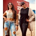 Khushi Dubey Instagram - Too lit to quit clicking crazy picsss hahahh😏😏😂😂😂 Thankyouu for always making my dayy sooooo much better @gulenaghmakhan ❤️ . . . . #khushidubey #gulkhan #crazy #moments #memories #cute #smile #love #pics #photooftheday #vibe #duo #happy #fun #Aashiqanas2 #sets #onlocation Navi Mumbai