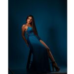 Khushi Dubey Instagram - Heaven in her smile, fire in her gaze....💙 . Clicked by @vishwasgonsalves Mua @makeupbyrimanandi Assisted by @lekhamarathe . . #khushidubey #khushians #love #blue #photoshoot #photography #gown #dress #outfitoftheday #ootd #ootn #style #fashion #beauty #seductive #theme #insta #shine #glam #potrait #glamour #bodycon #photography