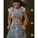 Khushi Dubey Instagram - Purity always dazzles…. Outfit: @the_adhya_designer Hair: @jagrutihairstylist Makeup: @the_glamourzone Photographer: @armanrathod . #khushidubey #khushians #love #photoshoot #style #aura #glamour #dress #gown #silver #sequin #lights #fashion #chikki #elegant