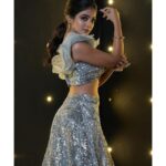 Khushi Dubey Instagram - Purity always dazzles…. Outfit: @the_adhya_designer Hair: @jagrutihairstylist Makeup: @the_glamourzone Photographer: @armanrathod . #khushidubey #khushians #love #photoshoot #style #aura #glamour #dress #gown #silver #sequin #lights #fashion #chikki #elegant