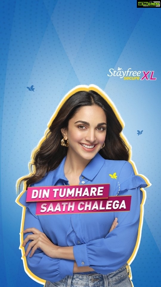 Kiara Advani Instagram - Kiara is relentlessly chasing her dreams with her can-do spirit, and is undeterred even during periods. And just like her, with Stayfree Secure XL and its 12-hour protection by your side, you too can give your dreams your 100% and make them come true, without cutting your days short. #DinTumhareSaathChalega #StayfreeSecureXL #KiaraAdvani