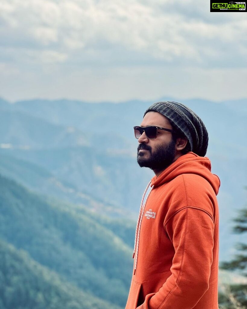 Kiran Abbavaram Instagram - On a Mountain Road Trip 🏍️🗻