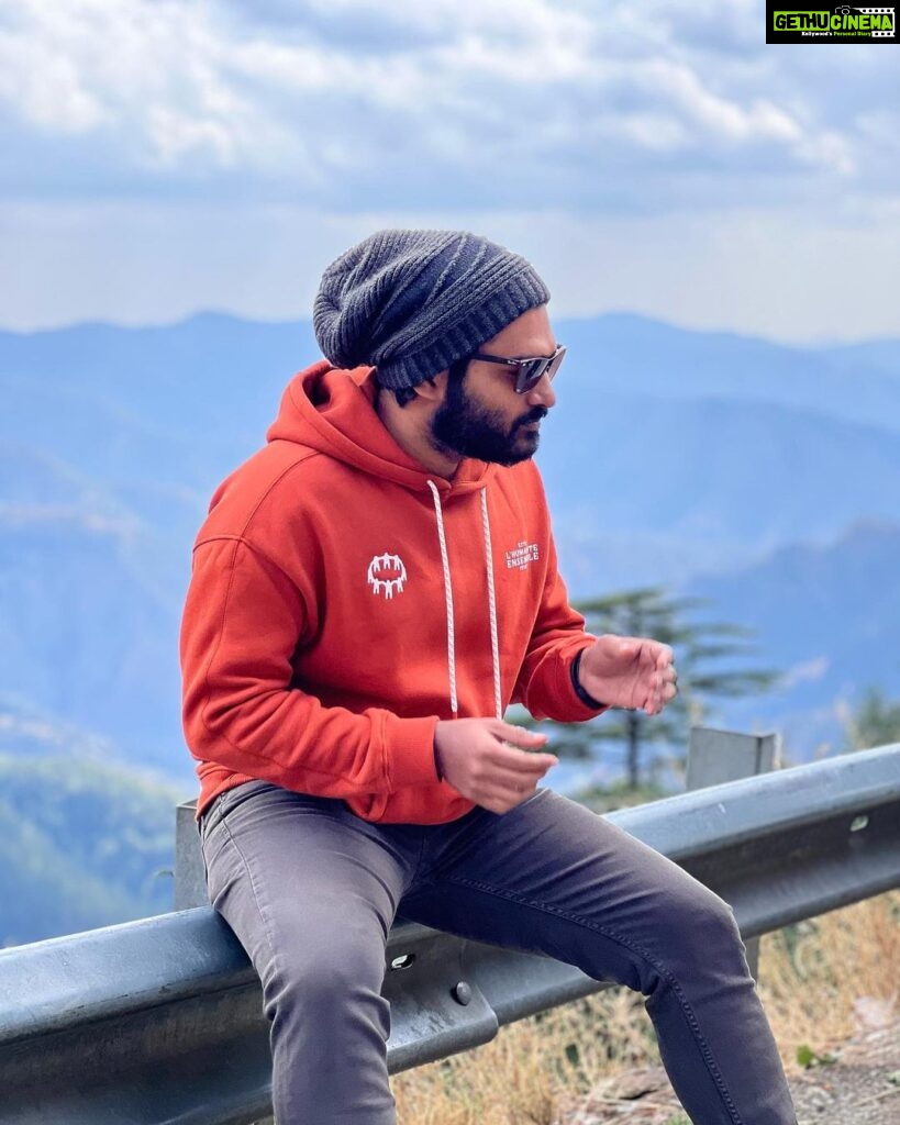 Kiran Abbavaram Instagram - On a Mountain Road Trip 🏍️🗻