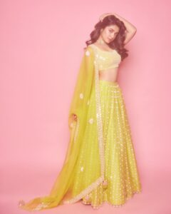 Krithi Shetty Instagram - #dreamy #vibes 🌼⭐️ 
Also I hope you are doing well…and are having a nice day 😊 take care 💛 
•

Outfit @madsamtinzin 
Jewellery @amrapalijewels 
Styling @archamehta 
Team @poorvjainn @ira_bindal 
H & M @krishnakami @makeupbysalonij