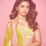 Krithi Shetty Instagram - #dreamy #vibes 🌼⭐️ Also I hope you are doing well…and are having a nice day 😊 take care 💛 • Outfit @madsamtinzin Jewellery @amrapalijewels Styling @archamehta Team @poorvjainn @ira_bindal H & M @krishnakami @makeupbysalonij