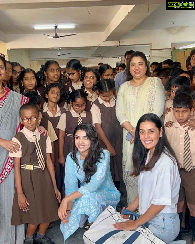 Krithi Shetty Instagram - Visited @devnarfoundationfortheblind and met these angels today…who were truly the most polite and brilliant kids I’ve ever seen….they were so happy and grateful for what they have 🌸 a lot to learn from them 💞 a huge shoutout to the true heroes Dr.Saibaba Goud and Mrs. Jyothi saibaba Goud for running this place so passionately…it was wonderful meeting you 🙏🏼 (Last slide shows how happy they made Me feel 🌸)