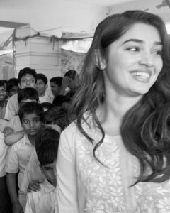 Krithi Shetty Instagram - Visited @devnarfoundationfortheblind and met these angels today…who were truly the most polite and brilliant kids I’ve ever seen….they were so happy and grateful for what they have 🌸 a lot to learn from them 💞 a huge shoutout to the true heroes Dr.Saibaba Goud and Mrs. Jyothi saibaba Goud for running this place so passionately…it was wonderful meeting you 🙏🏼 
(Last slide shows how happy they made Me feel 🌸)