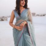 Krithi Shetty Instagram - #throwbackthursday 💙🤍 • • • Styled by @tanishqmalhotraa Wearing @rajiramniq Jewellery @ajewelsbyanmol Assited by @thestylethesaurus_ Makeup @pinkylohar Hair @kamaldeepss Photographer: @ishan.n.giri Asst: @louis_prashanth Retoucher: @enhancingmoments