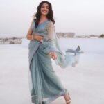 Krithi Shetty Instagram - #throwbackthursday 💙🤍 • • • Styled by @tanishqmalhotraa Wearing @rajiramniq Jewellery @ajewelsbyanmol Assited by @thestylethesaurus_ Makeup @pinkylohar Hair @kamaldeepss Photographer: @ishan.n.giri Asst: @louis_prashanth Retoucher: @enhancingmoments