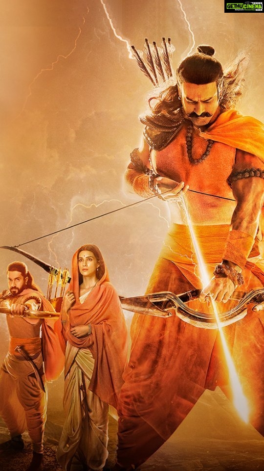 Kriti Sanon Instagram - Get ready to embark on a spiritually uplifting cinematic journey that will ignite your devotion! ❤️ #AdipurushIn3Days #KaunThaRavana Jai Shri Ram 🙏 Advance Booking Open Now! Link in Bio. #Adipurush in cinemas worldwide on 16th June ✨ @actorprabhas @omraut #SaifAliKhan @mesunnysingh #BhushanKumar #KrishanKumar @vfxwaala @rajeshnair29 @devdatta.g.nage @ajayatulofficial @sachettandonofficial @paramparatandonofficial @sachetparamparaofficial @manojmuntashir @shivchanana @neerajkalyan24 @tseriesfilms @tseries.official @retrophiles1 @uvcreationsofficial @officialadipurush @uppalapatipramod #Vamsi @aafilms.official @bookmyshowin