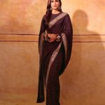 Kriti Sanon Instagram - There’s no prettier outfit than a Saree! Period! 🤎 Customised by @arpitamehtaofficial Thanks Arpita for such a beautiful piece! HMU- @aasifahmedofficial @kavyesharmaofficial @hairbytabassum Styled by: @sukritigrover Style Team: @vanigupta.23 Photographer : @tejasnerurkarr