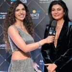 Kriti verma Instagram - What a pride to host Ms Universe @sushmitasen47 mam. Such a lovely and fun times we had. You are amazing ❤️❤️❤️ Respect 🙏🧿 . . . . . . . #kriti #kritiverma #actor #actorslife #sushmita #sushmitasen #missuniverse #trending #viral #htmoststylistawards #anchor #host #tallgirls #jaimatadi🙏 Mumbai, Maharashtra