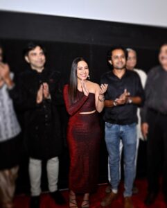 Krutika Desai Khan Instagram - All about the premiere night ✨♥️

Outfit - @sassafrasindia @shae_by_sassafras 
Style Partner - @6degree.co @ceejey777 

#movie #premiere #premanubandh #krutikadesai #kd #happiness #art #success #gratitude #spreadlove
