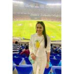 Krutika Desai Khan Instagram - What a match! @gujarat_titans @iplt20 ✨ Great performances 💙 Fits - @imbalance.in #KrutikaDesai #KD #TATAIPL #2023 #IPL #T20 #GujaratTitans #AavaDe #gratitude #happiness #blessed #spreadlove ❤️ Narendra Modi Stadium