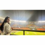 Krutika Desai Khan Instagram - What a match! @gujarat_titans @iplt20 ✨ Great performances 💙 Fits - @imbalance.in #KrutikaDesai #KD #TATAIPL #2023 #IPL #T20 #GujaratTitans #AavaDe #gratitude #happiness #blessed #spreadlove ❤️ Narendra Modi Stadium