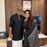 Kushboo Instagram - A casual meeting with #Superstar over a cup of tea and laughter is all it takes to bring happiness and joy. Always a pleasure to be in your august company Sir. Thank you for those words of love n kindness. Much love to you . ❤️❤️❤️