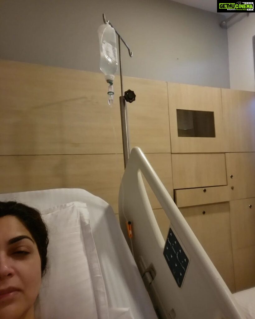 Kushboo Instagram - When flu takes its toll on you! Admitted for bad bout of fever, killing body ache and weakness. #Adenovirus is bad. Do not avoid any signs of flu. Slow down when your body gives you signs to do so. Take care of your health. Stay healthy.