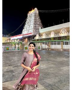 Lahari Shari Instagram - I have visited Tirumala, The place where you can actually feel the aura of GOD....
I had a wonderful darshan of Lord Shri Venkateswara and feeling blessed 😇

#tirumala #darshan