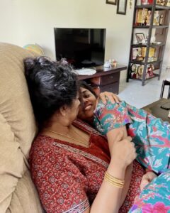 Lakshmy Ramakrishnan Instagram - We have some wonderful news to share, after a tough one year Shreeya’s scan came out clear, doctors are not yet sure what it was, there are different theories, but the fact is that, Faith, power of Prayers and Goodwill , was the guiding force , along with the expertise of a panel of Doctors, will share a video on this journey, soon ❤️