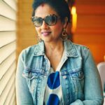Lakshmy Ramakrishnan Instagram – Experimenting with the look😁 #BeautifulMinds today’s shoot , with a ⭐️