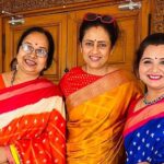 Lakshmy Ramakrishnan Instagram – It was such a spectacular event , organised by #Vanavil, honouring #Sivasankari Amma , on her ‘Saraswathi Samman’ , pleasure meeting darling @singermahathi and her dynamic, enterprising, super talented Mom. Her school of arts students put up a spectacular show, so so wonderful to see the kids in traditional attire, singing Bharathiyar songs🙏❤️