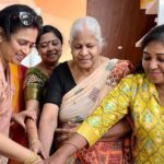 Lakshmy Ramakrishnan Instagram – School mates are friends for ever !! Had a nostalgic, high strung, emotional meeting with school mates❤️
