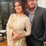 Lara Dutta Instagram - So the husband and I stepped out tonite!!! @mbhupathi Why was this momentous??? Taking Mr. Bhupathi to a fashion event, much less an exhibit is a minor miracle!!! The @nmacc.india inaugural nite 2 was a feast for the eyes!!! The exhibit was breathtaking in everyway!! I could see future generations taking in another exhibit at a future date and some of the clothes on display could be some of the fantastical creations that were on the red carpet tonite!! But, getting back to my husband…. Who must have stepped on atleast 10 trails, capes, feathered plumes tonite!! At one point he imagined that if he had the misfortune of stepping on someone’s trail and the gown ripped off, the lady in question, ( in this case a gorgeous blonde) would be left in her bikini underneath. I felt it was my moral duty to give him a reality check and confirm that in all probability it would be double Spanx and grandma underwear!! All said and done, the Bhupathi’s had a rather enjoyable, rare night of socialising out. Saw and met some gorgeous people and the Ambani family were ever so gracious hosts.