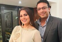 Lara Dutta Instagram - So the husband and I stepped out tonite!!! @mbhupathi Why was this momentous??? Taking Mr. Bhupathi to a fashion event, much less an exhibit is a minor miracle!!! The @nmacc.india inaugural nite 2 was a feast for the eyes!!! The exhibit was breathtaking in everyway!! I could see future generations taking in another exhibit at a future date and some of the clothes on display could be some of the fantastical creations that were on the red carpet tonite!! But, getting back to my husband…. Who must have stepped on atleast 10 trails, capes, feathered plumes tonite!! At one point he imagined that if he had the misfortune of stepping on someone’s trail and the gown ripped off, the lady in question, ( in this case a gorgeous blonde) would be left in her bikini underneath. I felt it was my moral duty to give him a reality check and confirm that in all probability it would be double Spanx and grandma underwear!! All said and done, the Bhupathi’s had a rather enjoyable, rare night of socialising out. Saw and met some gorgeous people and the Ambani family were ever so gracious hosts.